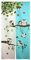 LIGICKY Japanische Noren Lang Vorhang Tür Vorhang Tapisseri Fliegen Insektenvorhang Raumteiler Grün33x59 inch（Eule auf Baum）