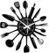 Instant Karma Clocks Vinyl Wall Clock Chef Home Decoration Furnishing Dining Restaurant Cutlery Kitchen Living Room Gift Idea