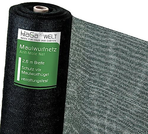 HaGa Maulwurfnetz - 2,6m x 500m - Schutznetz gegen Maulwurf - effektives Maulwurf vertreiben unter Rasen & Rollrasen - Tierfreundlicher Maulwurf Vertreiber & Maulwurfschreck