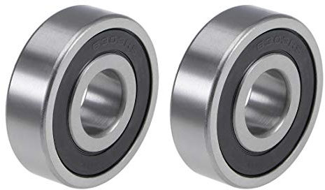 sourcing map 2Stk. 6303-2RS Rillenkugellager Z2 doppelt versiegelt Chromstahl 17mm x 47mm x 14mm