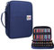 OVAKIA 220 Slots Colored Pencil Case Pen Bag with Zipper for Student Artist Storage Organizer for Watercolor Pencil Gel Pen Marker Highlighter Large Capacity Handy Pencil Holder(Blue)
