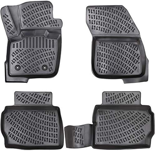 Design 3D Gummimatten Set für Ford Mondeo (V) Baujahr ab 2014 | Extra hoher 5cm Rand