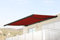Mendler Elektrische Kassettenmarkise T122, Markise Vollkassette 4x3m - Polyester Bordeaux-rot, Rahmen anthrazit