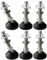 RHUAFET 6 Stück Stellfuß M8 x 40MM Einstellschraube M8, Möbelfuß Sockelfuß Kann 400KG Tragen Verstellbare Füße Stellschraube Stellteller Stellfuß Maximal 15 ° Neigung (6 Stück - M8 x 40 MM)
