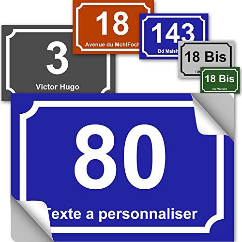 TOUTENPLAQUE Autocollant numéro de maison - collection classique : À Personnaliser…