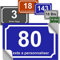 TOUTENPLAQUE Autocollant numéro de maison - collection classique : À Personnaliser…