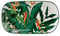 Maxwell & Williams DR0468 Platte rechteckig, 35 x 19 cm – Night Dinner – Keramik bunt mit Blüten-Blätter – Geschenkbox