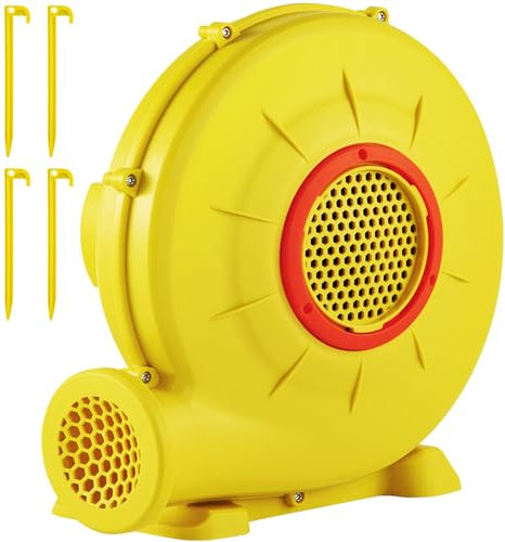 VEVOR Soplador de Aire Inflable de 450 W 0,6 HP, Soplador Portátil y Potente para Casa de Rebote, Ventilador de Bomba de Aire Comercial de 1750 Pa, para Castillo Hinchable Inflable 35 x 21,5 x 37 cm