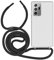 MyGadget Handykette für Samsung Galaxy Note 20 - [ Hülle mit Band abnehmbar & verstellbar ] - Handyhülle mit Handyband zum Umhängen Schnur Case Schutzhülle - Schwarz