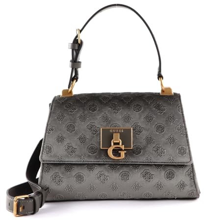 Guess Stephi Top Handle Flap Bag Charcoal