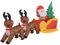 HOMCOM Gonfiabile di Babbo Natale con Slitta e Renne, Autogonfiabile Elettrico, Impermeabile e Resistente, Lungo 2.3 Metri