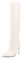QUEEN HELENA Stivali Alti a Punta con Tacco a Spillo Semplici Casual Donna K2070 (Beige Pu, Numeric_40)