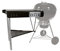 BBP Carbono Mesa para Barbacoas a Carbón con Bandeja Auxiliar Accesorio Válido para BBQ Weber Master Touch y Kettle Mueble para El Jardín Exterior 80 x 80 x 60 Cm. Apto Barbacoa Weber 57 y 47 Cm Ø