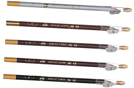 minkissy 5 Stk Augenbrauenstift Eyeliner Make-up-gadgets Braune Kajalstifte Augenbrauenstift Dunkelbraun Augenbrauenstift Mit Spitzer Augenstiftspitzer Hölzern Tragbar Fräulein Lippenstift