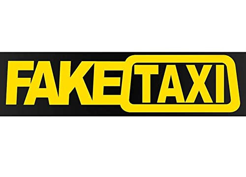 1 adesivo divertente per auto, motivo: lettere di taxi falso stile segno alla deriva da corsa auto decalcomania per veicolo decorazione gialloutile e alla moda
