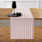 Solino Home Leinen Tischläufer 14 x 48 Zoll - Rot und Weiß Tischläufer für Herbst, Halloween, Thanksgiving, Weihnachten - Madison Streifen, handgefertigt aus 100% reinem europäischen Flachs Leinen