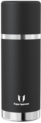 Super Sparrow Trinkflasche Edelstahl - Thermoskanne - 750ml - BPA-Frei Thermosflasche - Isolierflasche Auslaufsicherer Deckel Fungiert als Trinkbecher