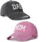 Baseballmützen für Mutter und Vater, bestickt, verstellbar, Geschenk für Eltern, Paare, klassisches Geschenk für Mutter, Vater, 2 Stück, Schwarzer Papa-Hut und rosa Mama-Hut, 6 5/8-7 5/8