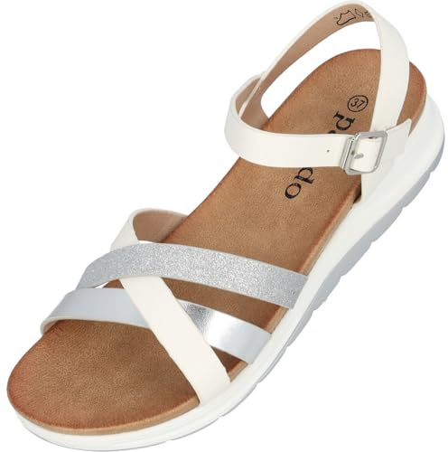 Palado Sandalen Damen Jantai - modische Pantoletten - elegante Sommerschuhe - bequeme Sandaletten mit verstellbarem Riemen
