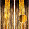 YAAVAAW 2pcs 3.2 x 8.3ft Glitter Black and Gold Foil Fringe Curtain Backdrop Tinsel Curtain Party Streamers Curtain Backdrop Decorations for Birthday School Graduation Hen Girls Party Decorations