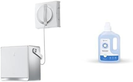 ECOVACS W2 OMNI Robot Lavavetri con Stazione Multifunzione, Rilevamento Intelligente dei Bordi, 12 Livelli di Sicurezza, Tecnologia di Spruzzo in 3 Direzioni, 1L liquido detergente originale incluso