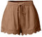Awrvia Angebote des Tages Heute blitzangebote Shorts Damen Sommer Hose Lässige Stoffhose Elastische Taille Jogginghose Spitzenrand Gerades Bein Strandshorts mit Kordelzug Trainingshose Hotpants