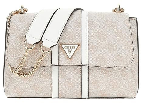GUESS Noreen Logo Convertible Crossbody Flap Dove Logo