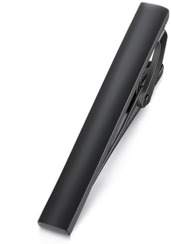 HONEY BEAR 5/5.4/6cm Herren Krawattennadel Krawattenklammer für Normale Krawatte Tie Clip 1.97/2.12/2.36 (Mattes Schwarz-5cm)