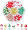 3D Weihnachts Nail Art Charms, Weihnachten Nageldekorationen Set mit Weihnachtsbaum, Sternen, Schneemännern & Schneeflocken, Pailletten & Glitzer für festliche Nagelkunst (Rot Weihnachten A)