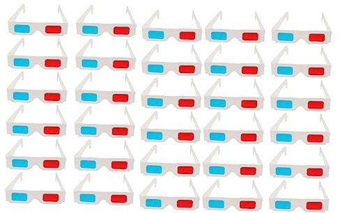 DOITOOL 30pièces Lunettes Jetables Carton Pour Films Lot De Lunettes Cinema Papier