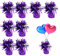 8 Purple Balloon Weights | Helium Balloon Weights For Birthday Party Wedding Balloons - UK Based Brand