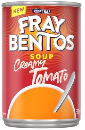 Fray Bentos Creamy Tomato Soup, Vegetarian, 380 g (12-Pack) | Ready-to-Eat Canned Soup, Rich Flavour, Nutritious, Quick & Easy, Perfect for Lunch or Dinner, 5-a-Day