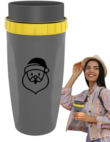 Twist Top Cup - Gobelet de voyage, avec couvercle, gobelet fermé, avec paille - 300 ml - innovant, avec paille, sûre, anti-fuite
