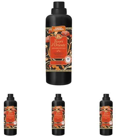 Tesori d'Oriente - Ammorbidente Lavatrice Concentrato Japanese Rituals, dalle Note Soavi di Bergamotto e Patchouli, Fino a 38 Lavaggi, con Preziose Microcapsule Per Capi Morbidi e Profumati, 760 ml