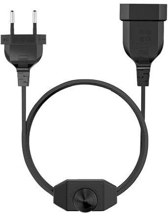Alargador de Enchufe Europeo de 100 cm, Regulador de Intensidad LED con Interruptor, regulador de Intensidad de 1 Metro para lámparas LED