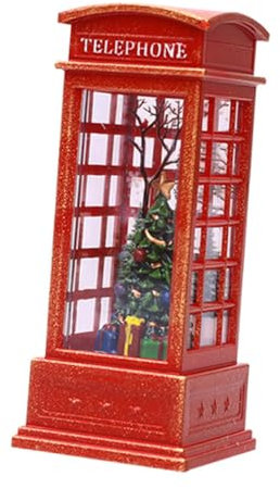 ABOOFAN telefonzellen dekoration sehen durch New York Verkaufsstand Geld weihnachtsbaumdeko tannenbaum dekoration xmas tree decorations LED-Lampe Heimdekorationsleuchte Plastik Colorful