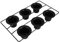 EXHUMKY 6 Backform Für Muffinförmchen Cupcake-pfanne Backgeschirr Für Backofen Backformen Tiefe Popover-pfannen Popover-pfanne Mit Antihaftbeschichtung Muffinform Kohlenstoffstahl Black