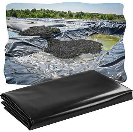 Bâche noire en polyéthylène 35S pour bassin à carpes koï, jardin, piscine et irrigation, 10 x 10 m