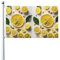 Drapeau double face imprimé citron jaune pour intérieur ou extérieur
