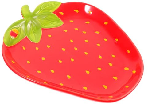 HOLIDYOYO Plato de Cerámica de Cuenco Decorativo para Frutas Vajilla Kawaii Resistente para Niños Uso Doméstico 1 Pieza