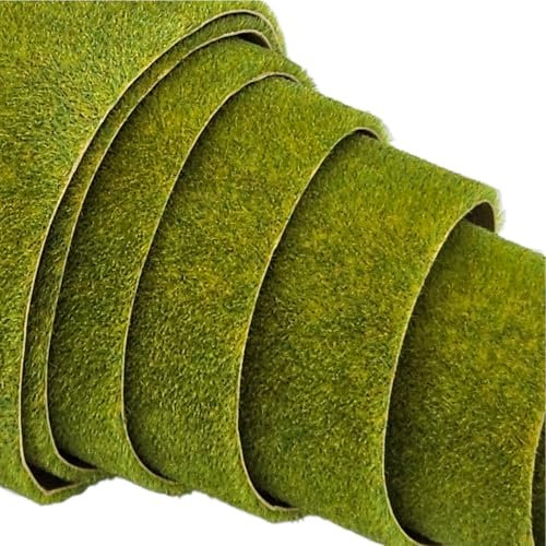 Iberplace Tapis de gazon artificiel 41 x 100 cm (7 couleurs) Tapíz - Idéal pour maquettes, dioramas et crèches, modélisme ferroviaire (printemps)