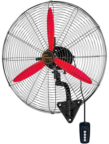 YAVYAV 55cm/22in, 65cm/26in, 75cm/30in Oscillating Wall Mounted Air Cool Fan With 3 Speed, 120 Degree Oscillating Head, For Home Office Workshop Factory And Basement Use(75cm/30in)