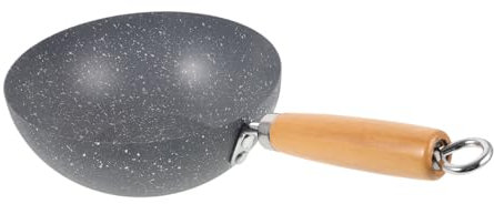 Mikikit Padella Wok Piccola Antiaderente in Acciaio a per Frittura e Veloce in Cucina