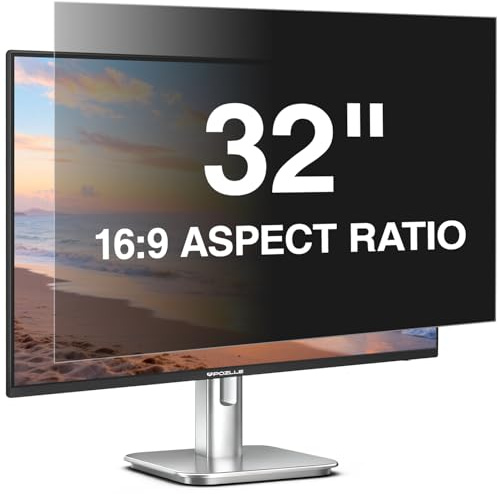Pozlle Schermo privacy per computer da 32 pollici per monitor widescreen da 32 pollici 16:9, protezioni per gli occhi antiriflesso con protezione della luce blu, protezione dello schermo anti-spia per