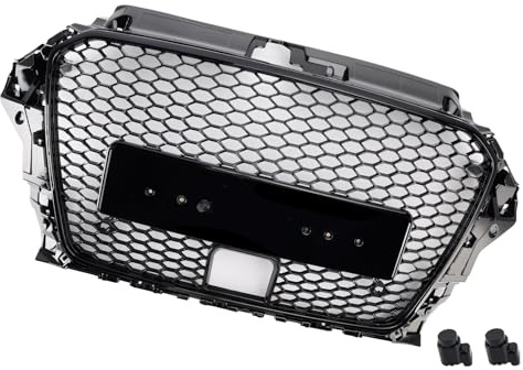 Artudatech Parrilla del Parachoques Delantero RS3 Style Apto para Audi A3 Sline S3 2013-2016 with Acc
