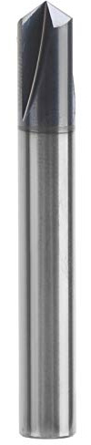 3-Flöten-Fasenschneider-Bohrer, Wolframstahl-CNC-Anfas-Schaftfräser, 120°-Fasenfräser zum Fräsen von Aluminium und Kupfer, professionelles einteiliges Design mit Schutt (D8*120°*60L)