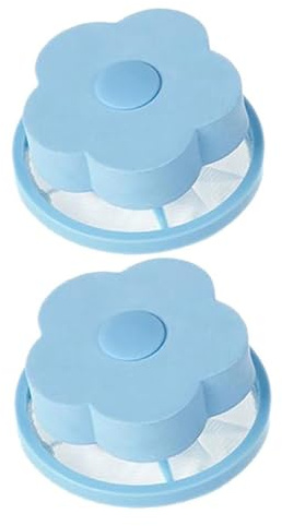 2PC Washing Machine Filter Net Collect Lint Dirty Sponge Floating Hair Funnel Reusable Washer Catcher High-Efficiency Cleaning(Blue x 2)