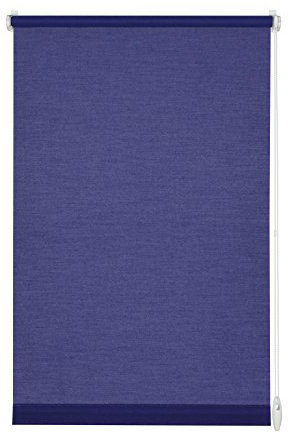 Gardinia Rollo zum Klemmen oder Kleben, Tageslicht-Rollo, Blickdicht, Alle Montage-Teile inklusive, EASYFIX Rollo Uni, Dunkelblau, 75 x 150 cm (BxH) 10012502