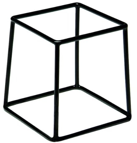 APS 33252 Buffetständer Multi Round, Tellerständer, Schalenständer, mit Antirutschbeschichtung (PVC), 18 x 18 cm, Höhe 20 cm, Metall, schwarz