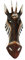 TEMPELWELT Wanddekoration Maske Holzmaske Antilope Kopf 30 cm, Albesia Holz braun weiß, Holzfigur Kunsthandwerk Asien Bali Handmade Unikat